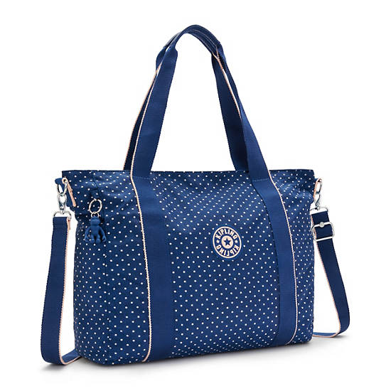 Kipling Asseni Printed Tote Tassen Blauw | BE 1461LI